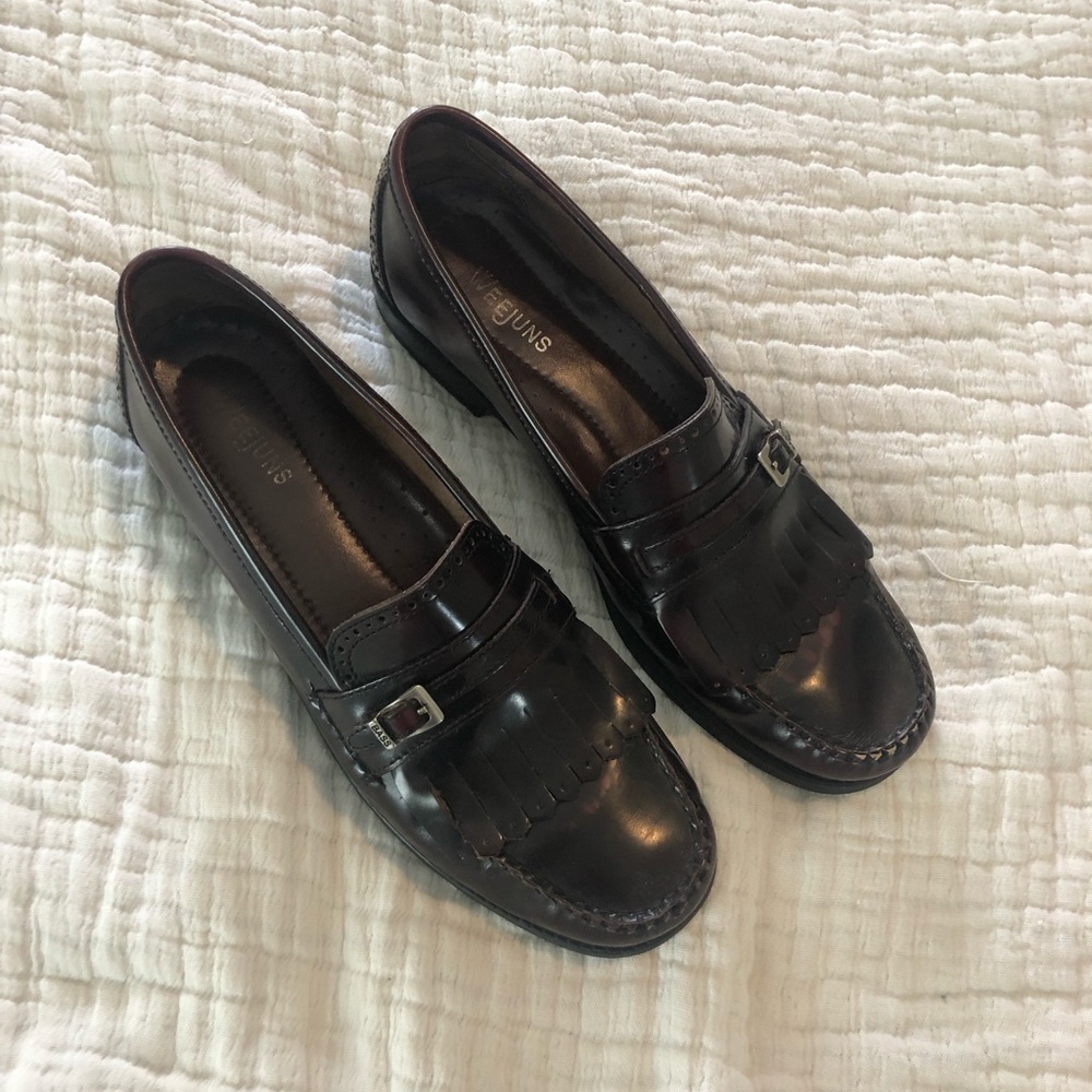 Weejuns Harper loafers dark red EUC 2400